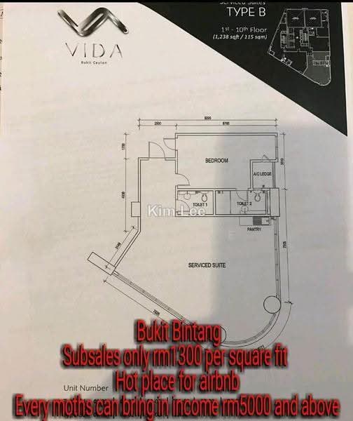 Service Residence for Sale at Vida Bukit Ceylon - Kim Lee - PropertyGuru.com.my