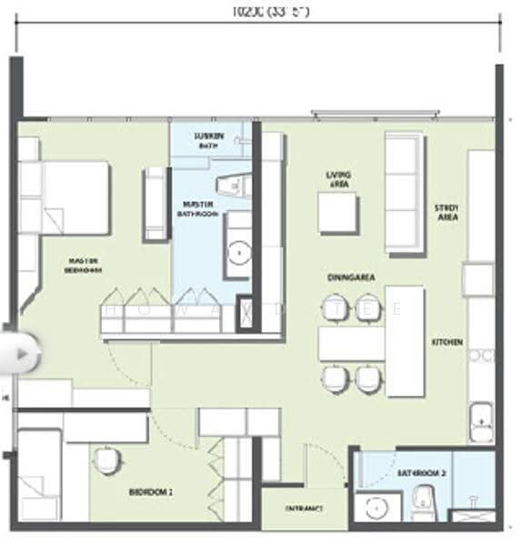 Kediaman Servis untuk Dijual di Verve Suites - Howard Tee - PropertyGuru.com.my