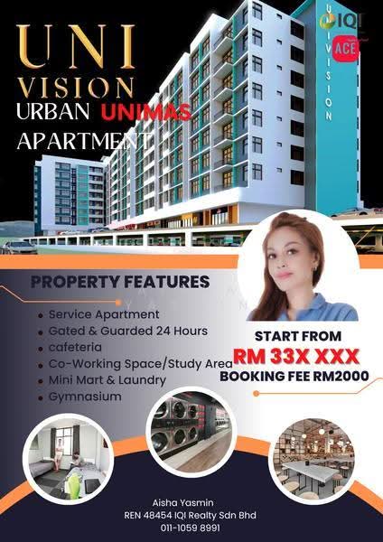 Apartment for Sale at UniVision @ Unimas - Aisha Yasmin - PropertyGuru.com.my