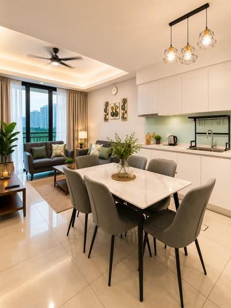 Kediaman Servis untuk Disewa di The Sentral Suites - Joe Vivek - Living Room - PropertyGuru.com.my