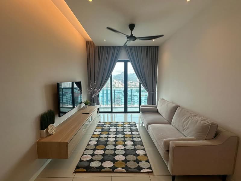 Kondominium untuk Disewa di Queens Residences Q1 @ Queens Waterfront - Rick Goh - Living Room - PropertyGuru.com.my
