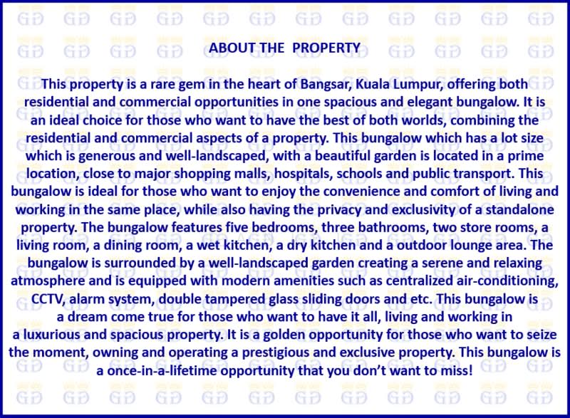 Bungalow House untuk Dijual di Bangsar Baru (Bangsar) - DANIEL . - PropertyGuru.com.my
