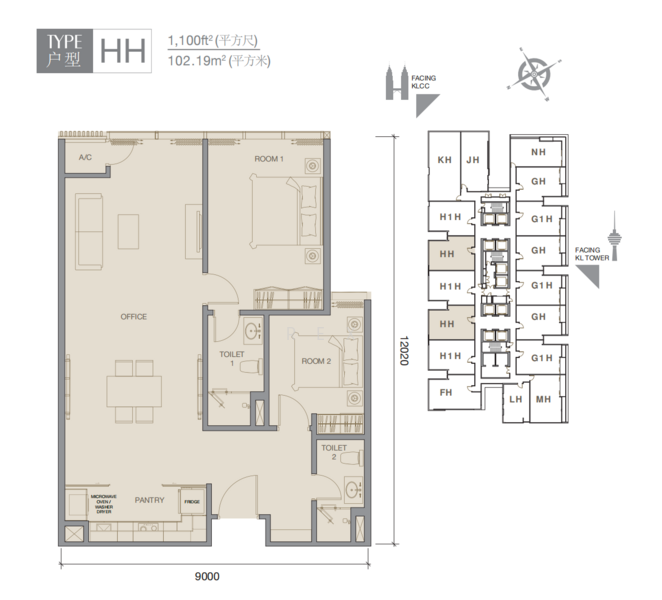 Servis Apartment untuk Dijual di Victory Suites (The Face 2), KLCC - Rex Tham - PropertyGuru.com.my