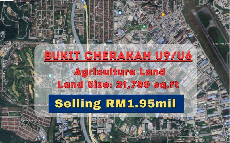 Agricultural Land for Sale in Kampung Baru Subang, Bukit Cherakah, U5, U6 (Shah Alam) - Edwin Kon - PropertyGuru.com.my