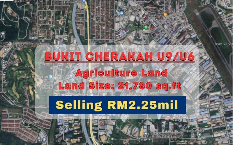 Agricultural Land for Sale in Kampung Baru Subang, Bukit Cherakah, U5, U6 (Shah Alam) - Edwin Kon - PropertyGuru.com.my