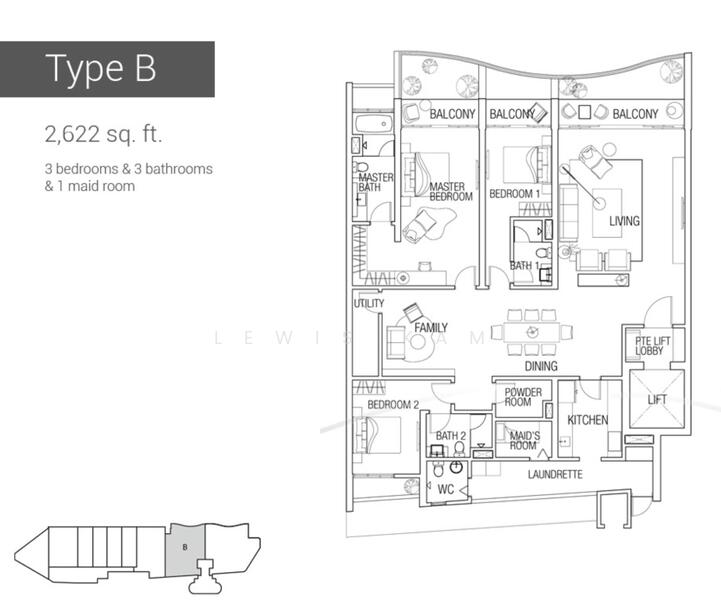 Kondominium untuk Dijual di The Landmark - Lewis Kam - PropertyGuru.com.my