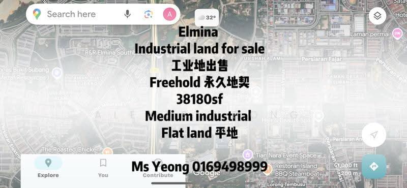 Tanah Perindustrian untuk Dijual di Elmina (Shah Alam) - Alexis Yeong - PropertyGuru.com.my