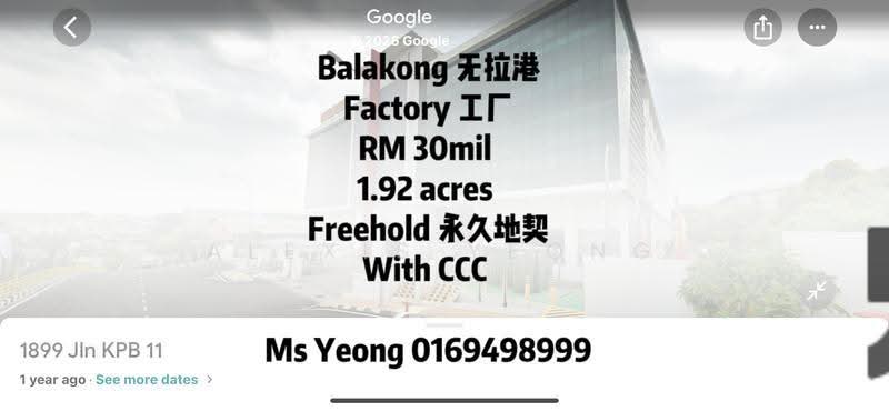Factory for Sale in Kawasan Perindustrian Balakong (Balakong) - Alexis Yeong - PropertyGuru.com.my