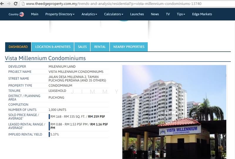 Kondominium untuk Dijual di Vista Millennium Condominium - Jimmy Lee - PropertyGuru.com.my