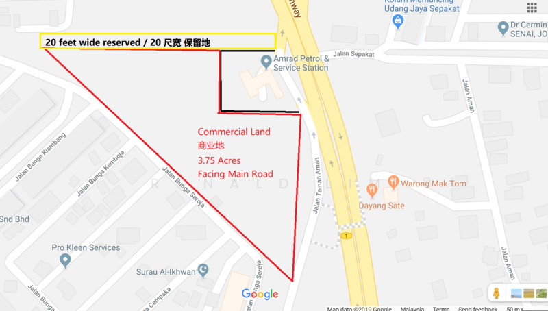 Untuk Dijual - Land for sale: Senai Commercial Land