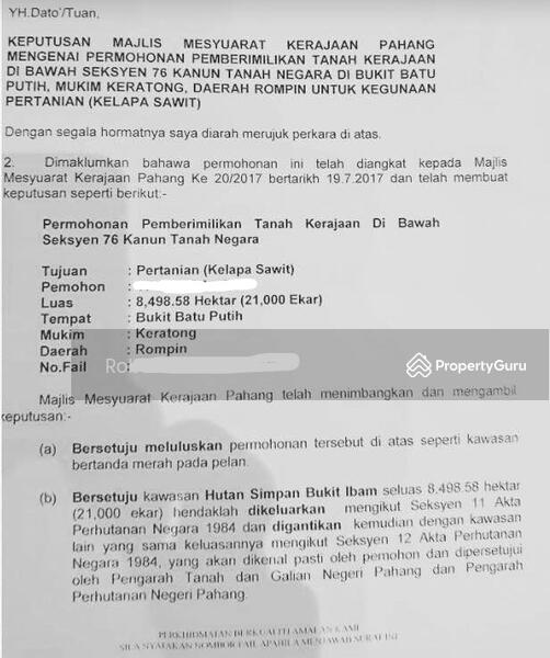 Keratong Rompin Pahang Agricultural Lands For Sale By Robert Ng Rm 378 000 000 28657413