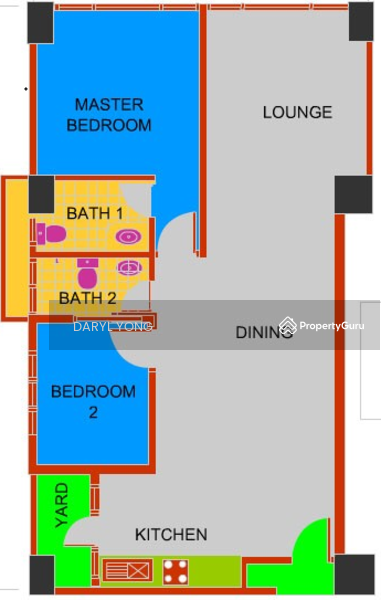 Apartment for Rent at Crest Residence - DARYL YONG - Layout  - PropertyGuru.com.my