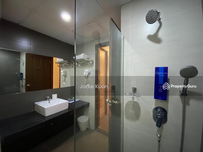 Bathroom with hot shower