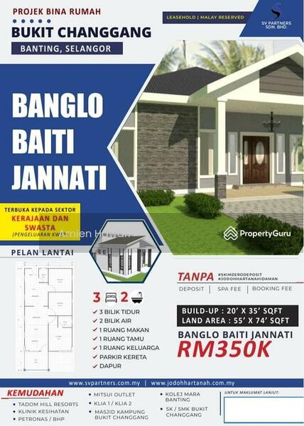 Tidak Lagi Tersedia Tanpa Deposit Tanah Lot Beserta Banglo Di Bukit Canggang Banting Untuk Dijual Bukit Canggang Banting Kuala Langat Selangor Tanah Kediaman Dari Harga Rm 350 000 Propertyguru Malaysia