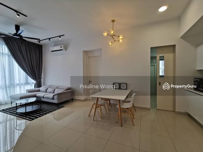 Overall View of Living Area, Dining Area & Open Concept Kitchen