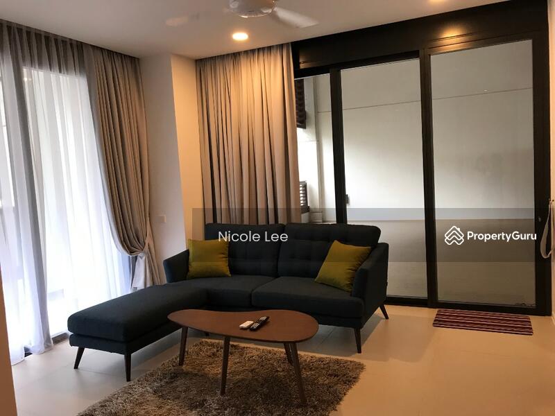 Servis Apartment untuk Dijual di Arcoris Business Suites - Nicole Lee - living area with sofa - PropertyGuru.com.my