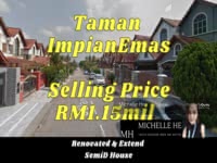 No Longer Available Taman Impian Emas Skudai Taman Impian Emas Skudai Johor Bahru Johor 4 Bedrooms Semi Detached Houses Cluster Houses For Sale By Loh Lee Peng Rm 1 050 000 28431017