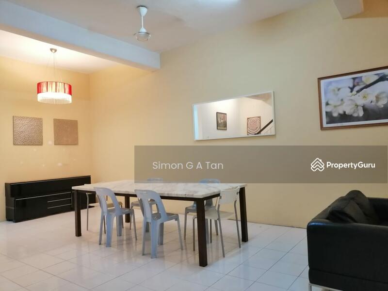 large dining area, table, lively interior design 