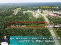 For Sale - Ayer Tawar Sitiawan 1.3Acre Freehold Main Road Land For Sale