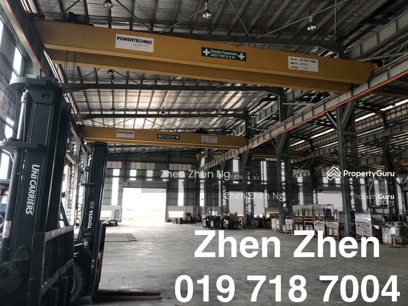 Untuk Dijual - Gelang Patah, Iskandar Puteri Detached Factory with Overhead Crane for Sale Power Supply: 2,600 Amps