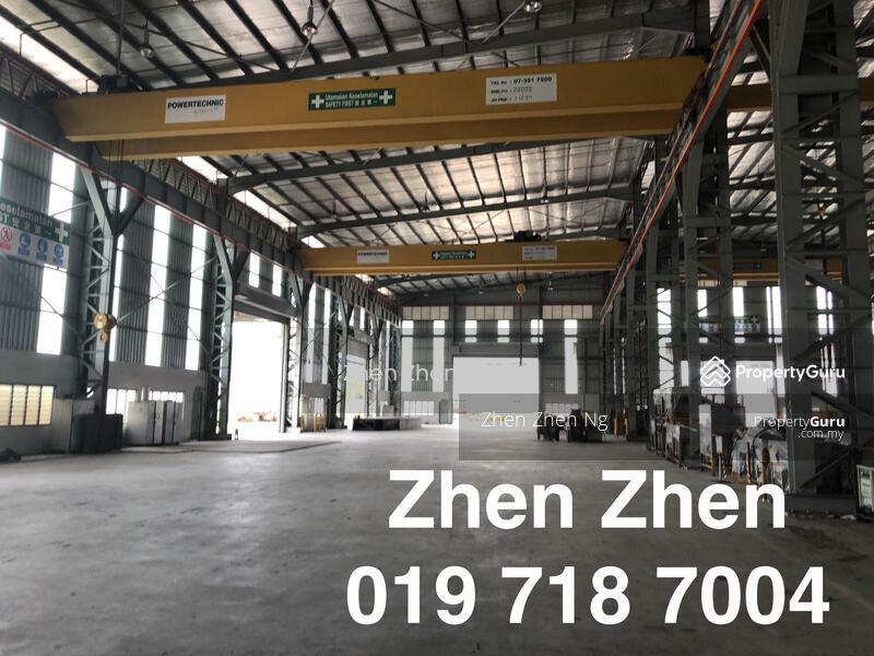 Untuk Dijual - Gelang Patah, Iskandar Puteri Detached Factory with Overhead Crane for Sale Power Supply: 2,600 Amps
