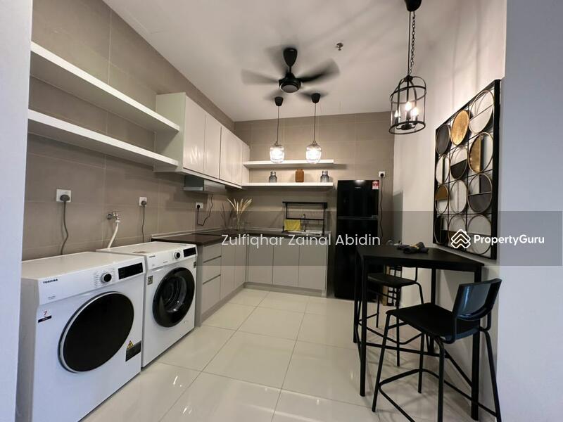 Kondominium untuk Disewa di Rica Residence - Zulfiqhar Zainal Abidin - Kitchen & Common Area - PropertyGuru.com.my