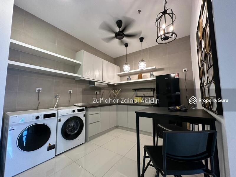 Kondominium untuk Disewa di Rica Residence - Zulfiqhar Zainal Abidin - Kitchen & Common Area - PropertyGuru.com.my