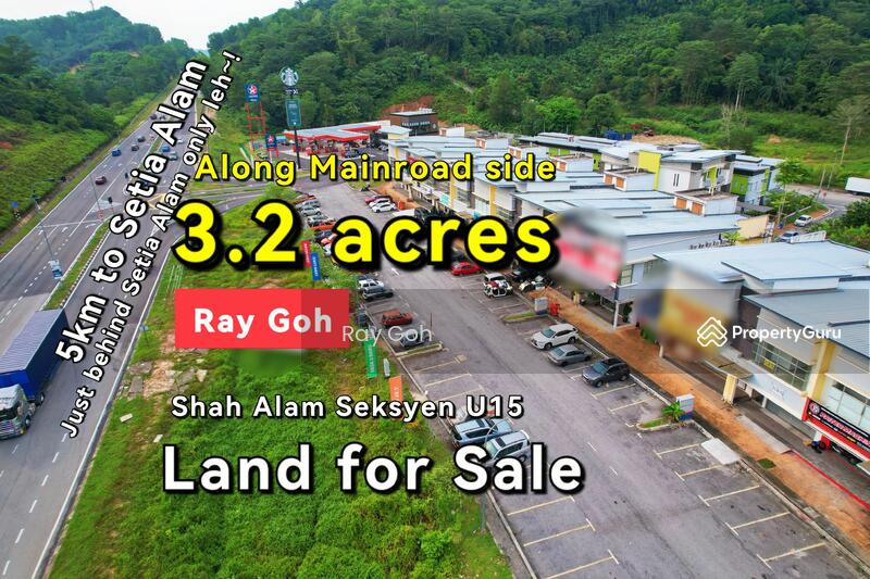 Land for Sale Seksyen U15, 3.2acre behind Setia Alam, otw to Puncak Alam (near Starbuck/Caltex
