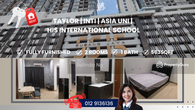 Walking distance to Mrt and Inti shuttle bus to Taylor Uni aa15 condo for rent | 0129136136 |Belinda
