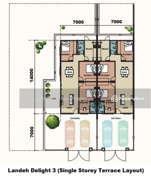 New Single Storey Terrace at Landeh Delight 2, Kuching, Sarawak, 3