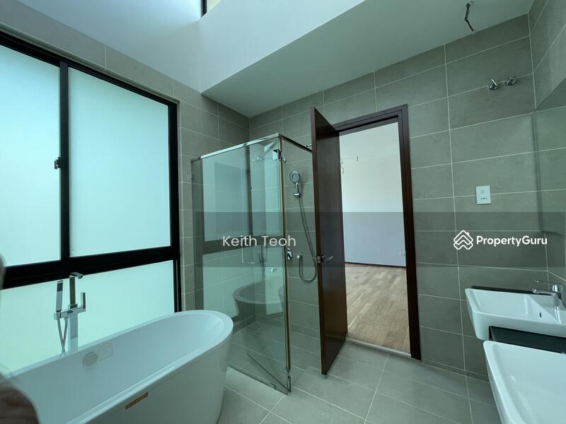Master bath with long bath 