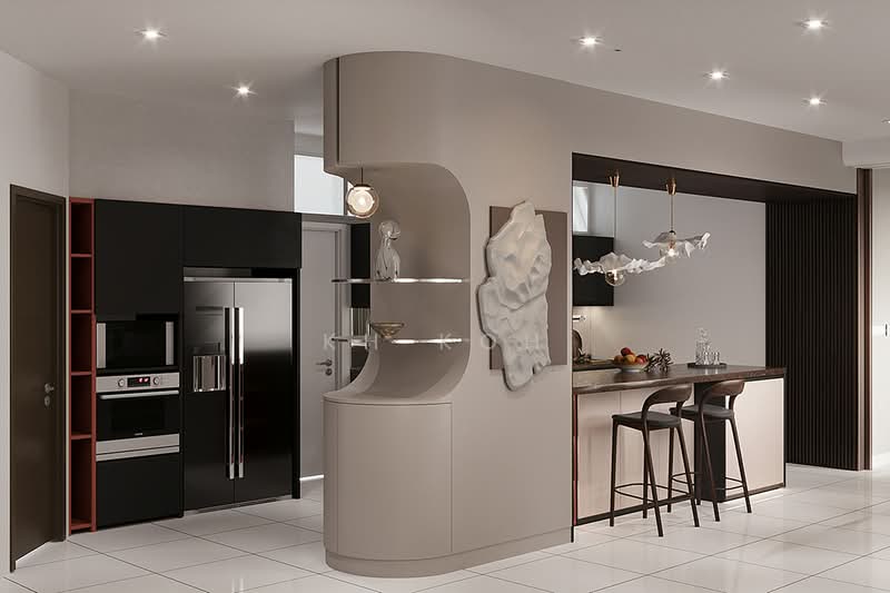 Condominium for Sale at 【Ready Move In】Luxury Spacious Balcony Sky Condo Furnished Freehold Below Market Price - KH Koh - Kitchen - PropertyGuru.com.my