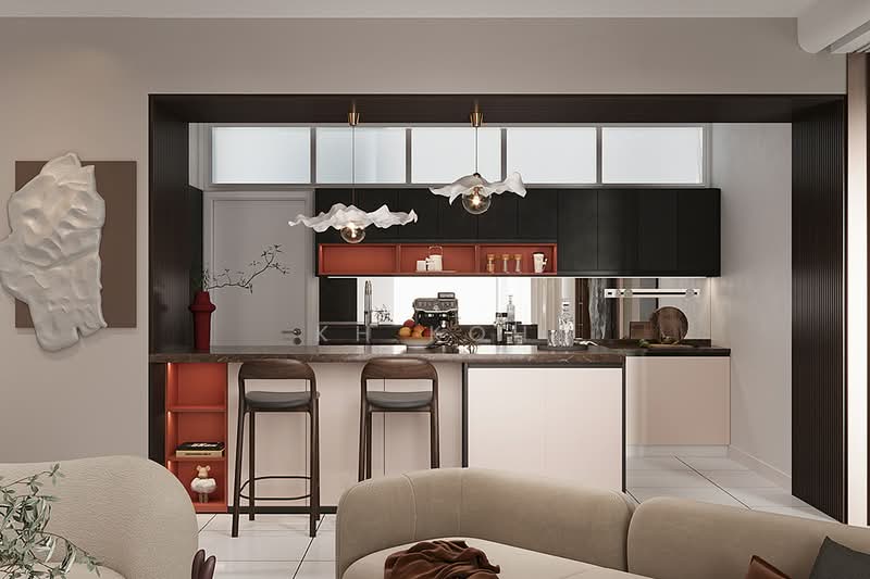 Condominium for Sale at 【Ready Move In】Luxury Spacious Balcony Sky Condo Furnished Freehold Below Market Price - KH Koh - Kitchen - PropertyGuru.com.my