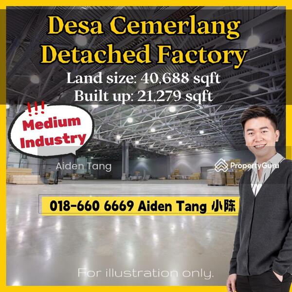 Kilang untuk Dijual di Taman Desa Cemerlang (Ulu Tiram) - Aiden Tang - PropertyGuru.com.my
