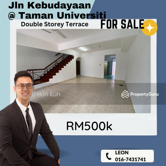 Double Storey Terrace House at Taman Universiti, Jalan Kebudayaan