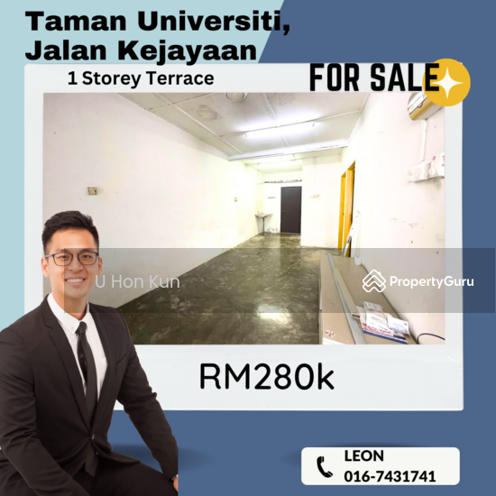 Single Storey Terrace House at Taman Universiti, Jalan Kejayaan, Taman