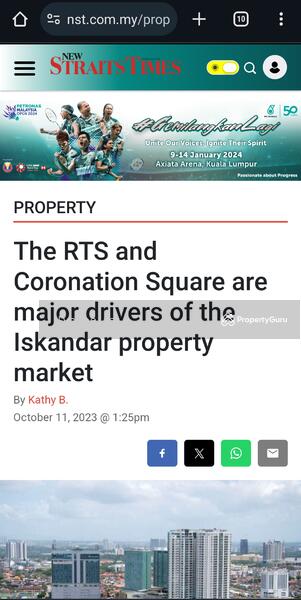 Kondominium untuk Dijual di TriTower Residence @ Johor Bahru Sentral - Aamani Lee - PropertyGuru.com.my