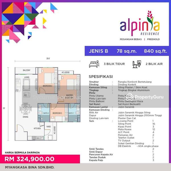 For Sale - Alpinia Bandar Baru Nilai Freehold Property
