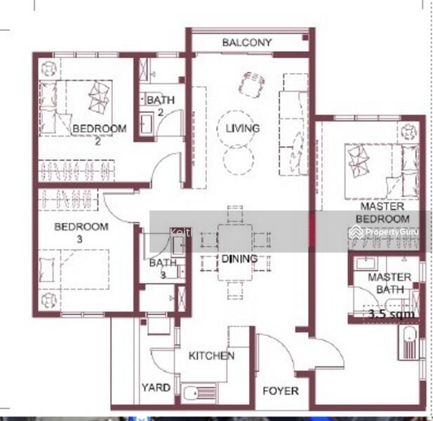Untuk Dijual - JALAN PAHANG / SETAPAK FREEHOLD 3+1 ROOM DUAL KEY 60% FURNISH