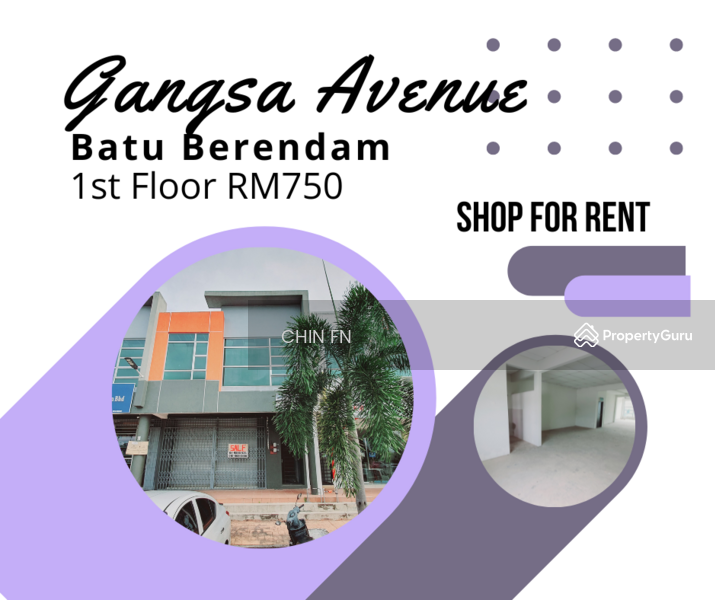 For Rent - Face Main Road 1st Floor Office Shop Gangsa Avenue CTRM Batu Berendam