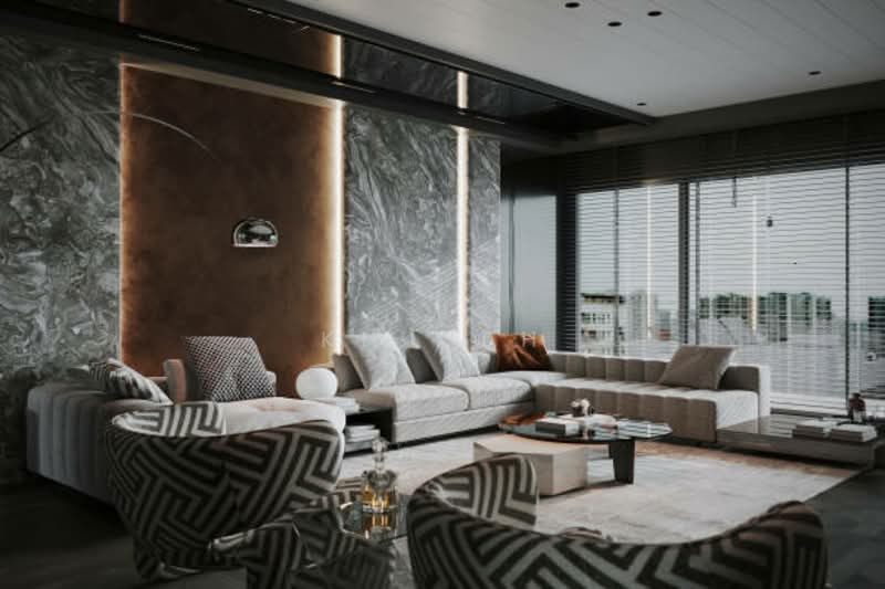 Condominium for Sale at Solasta Dutamas Invest condo 2026 Ready Rental Return 11k Fully Furnished - KH Koh - Living Room - PropertyGuru.com.my