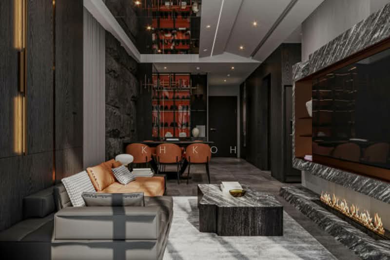 Kondominium untuk Dijual di Foreign MM2H Friendly Best Stay / Invest Link LRT & Mall [Cashback] [Furnished] - KH Koh - Living Room - PropertyGuru.com.my