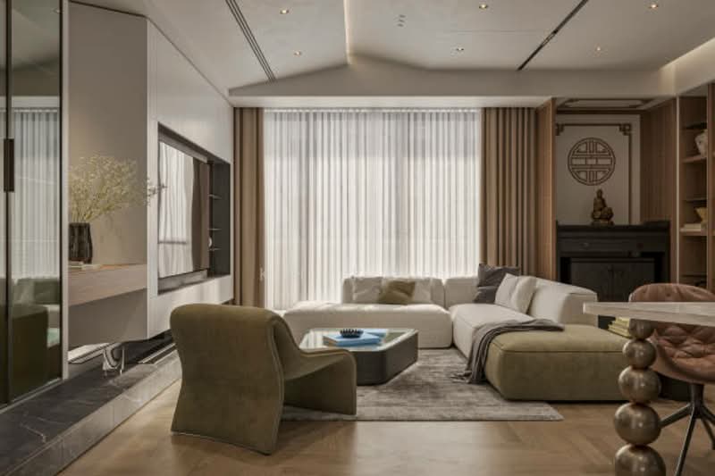 Kondominium untuk Dijual di Best KLCC View Freehold MM2H Airbnb Invest Condo 15k Return Fully Furnished - KH Koh - Living Room - PropertyGuru.com.my