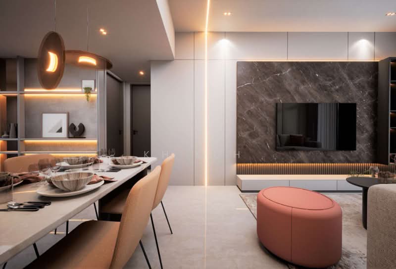 Condominium for Sale at SUNWAY【MRT】360k Freehold 3 Room Balcony condo [Taylors Uni] Furnished - KH Koh - Living Room - PropertyGuru.com.my
