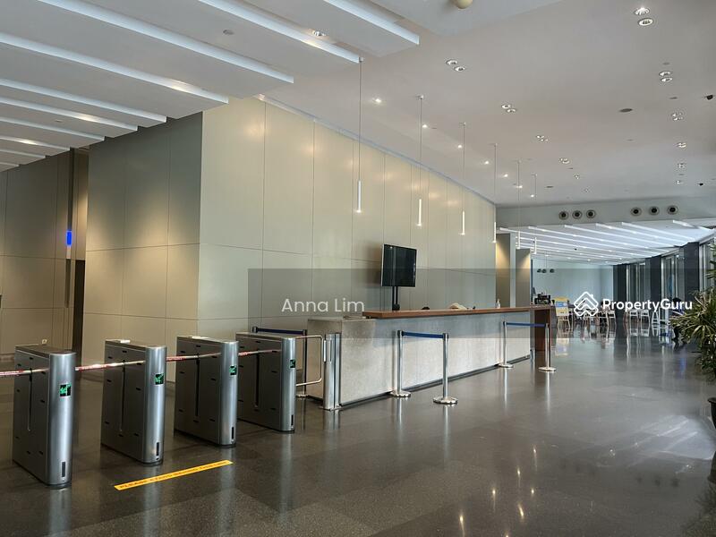 Reception with access control in main lobby