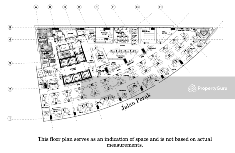 Indicative floor plan for the unit
