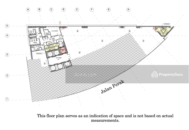Indicative floor plan for the unit