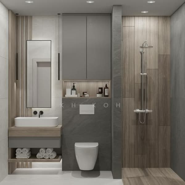 Kondominium untuk Dijual di [2026 Move In] Duplex Luxury Big Balcony condo Link MRT Furnished 0 downpayment - KH Koh - Bathroom - PropertyGuru.com.my