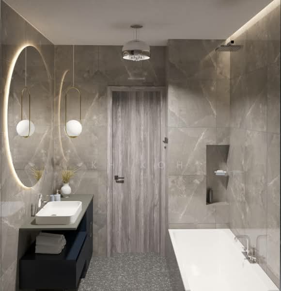 Kondominium untuk Dijual di [2026 Move In] Duplex Luxury Big Balcony condo Link MRT Furnished 0 downpayment - KH Koh - Bathroom - PropertyGuru.com.my