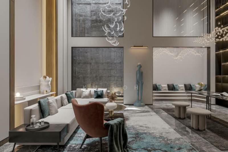 Kondominium untuk Dijual di Duplex Luxury Condo 3 Room from 5xxk [2026 Move In] Bukit Jalil [MRT] - KH Koh - Living Room - PropertyGuru.com.my